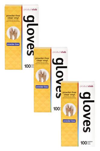 100 ct. Powder-Free Medium Clear Vinyl Disposable Gloves 3  Pack
