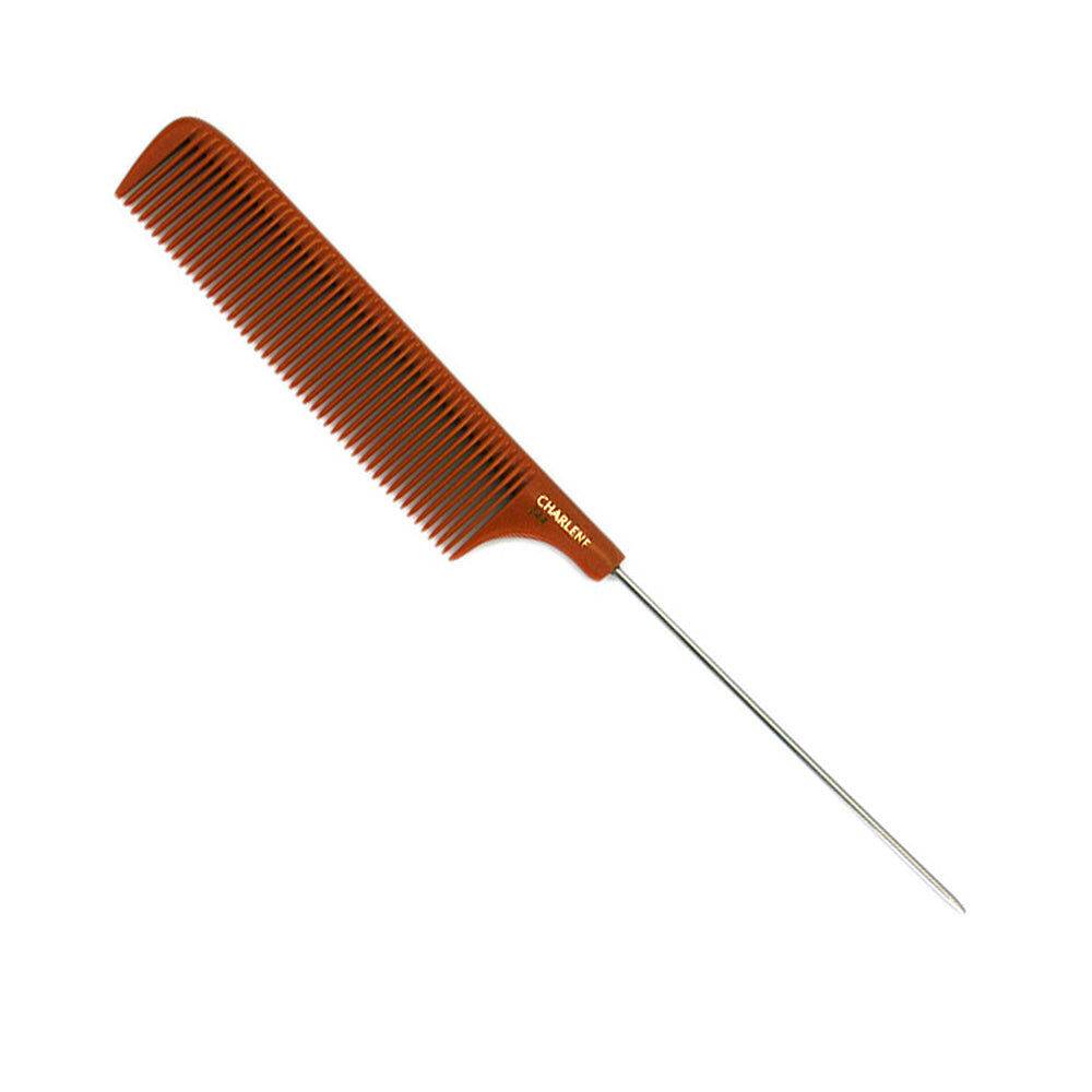 Bone Comb - Fine Tooth-Space Metal Rat-Tail Comb