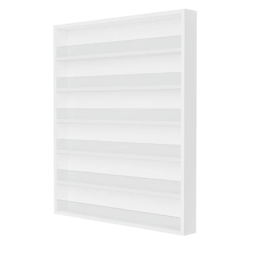 6 Layers Wall Mount Nail Polish Organizer Rack with Acrylic Baffle