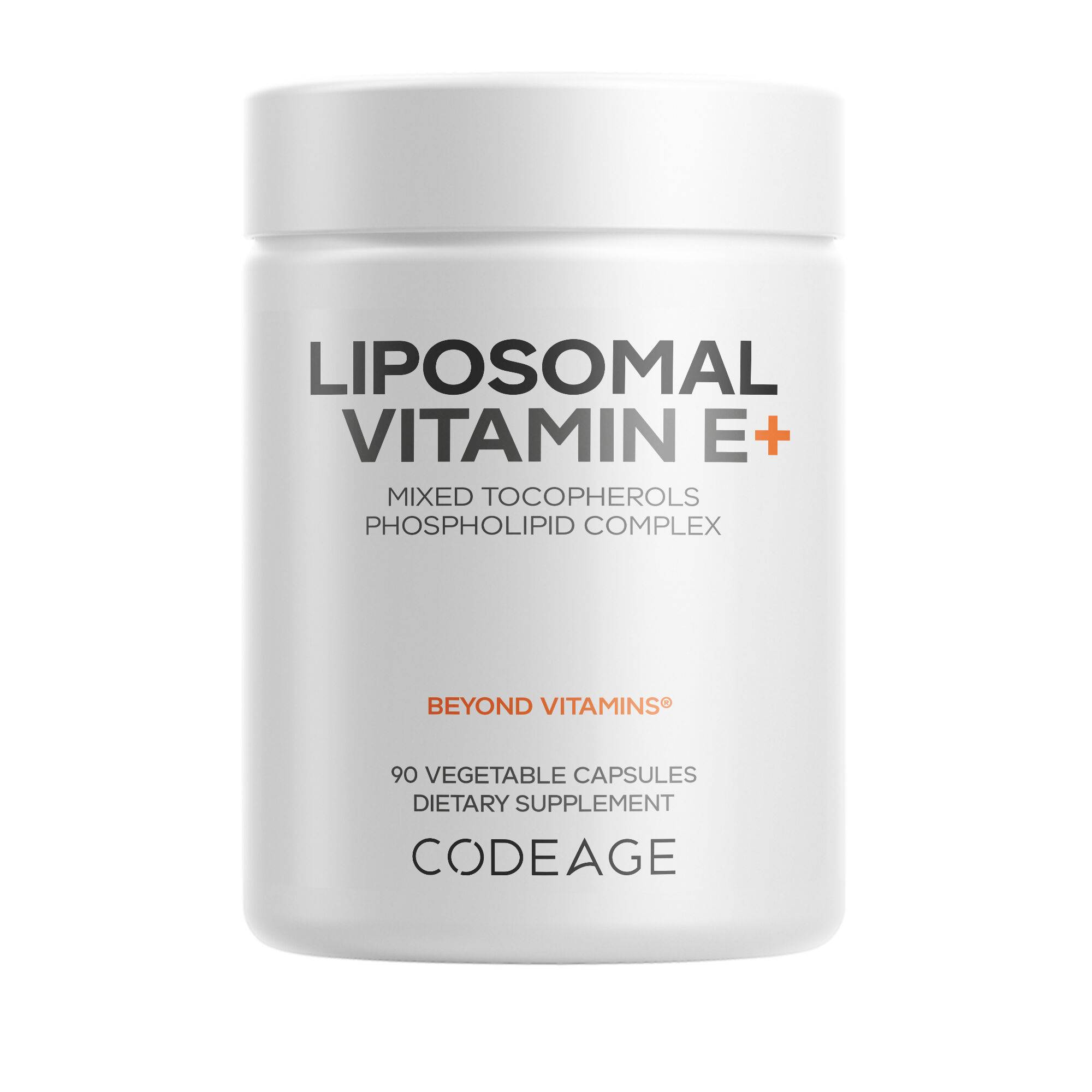 Liposomal Vitamin E+ Supplement Mixed Tocopherols Phospholipid Complex