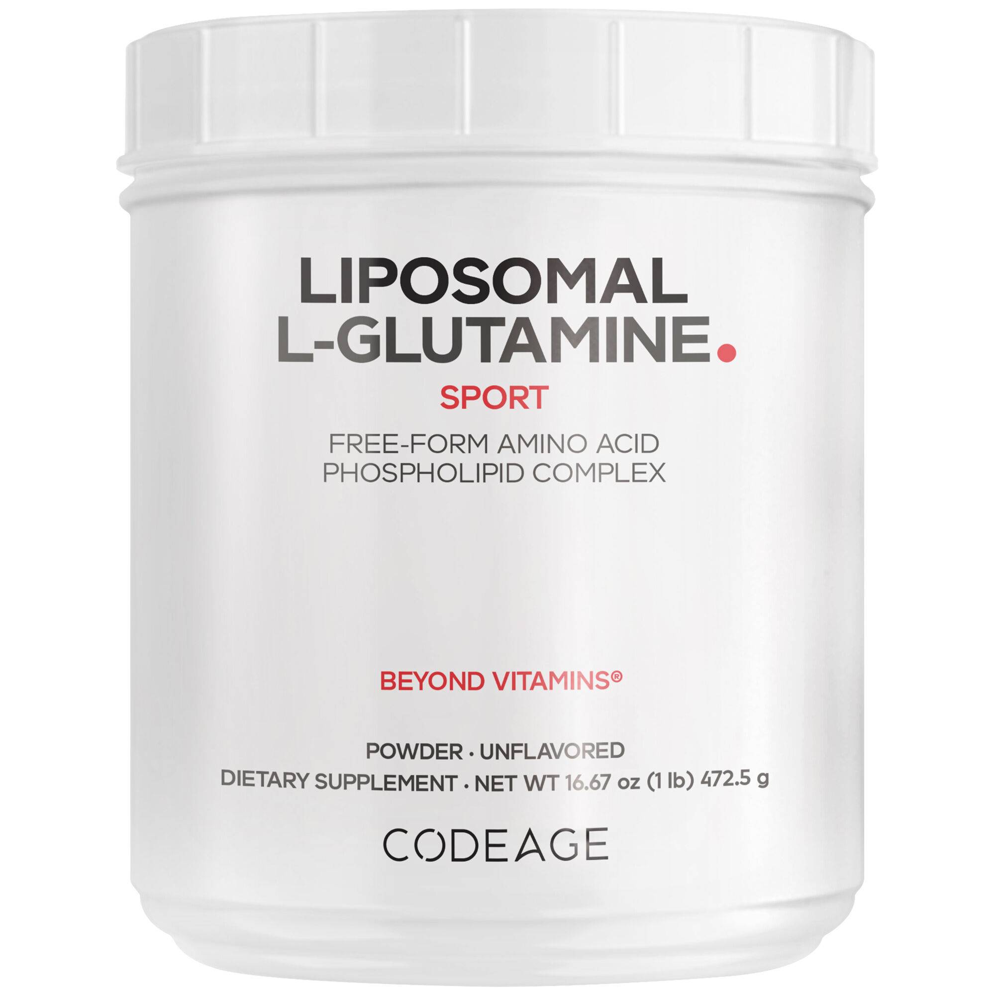 Liposomal L-Glutamine Free-Form Amino Acid Enhanced Absorption Powder