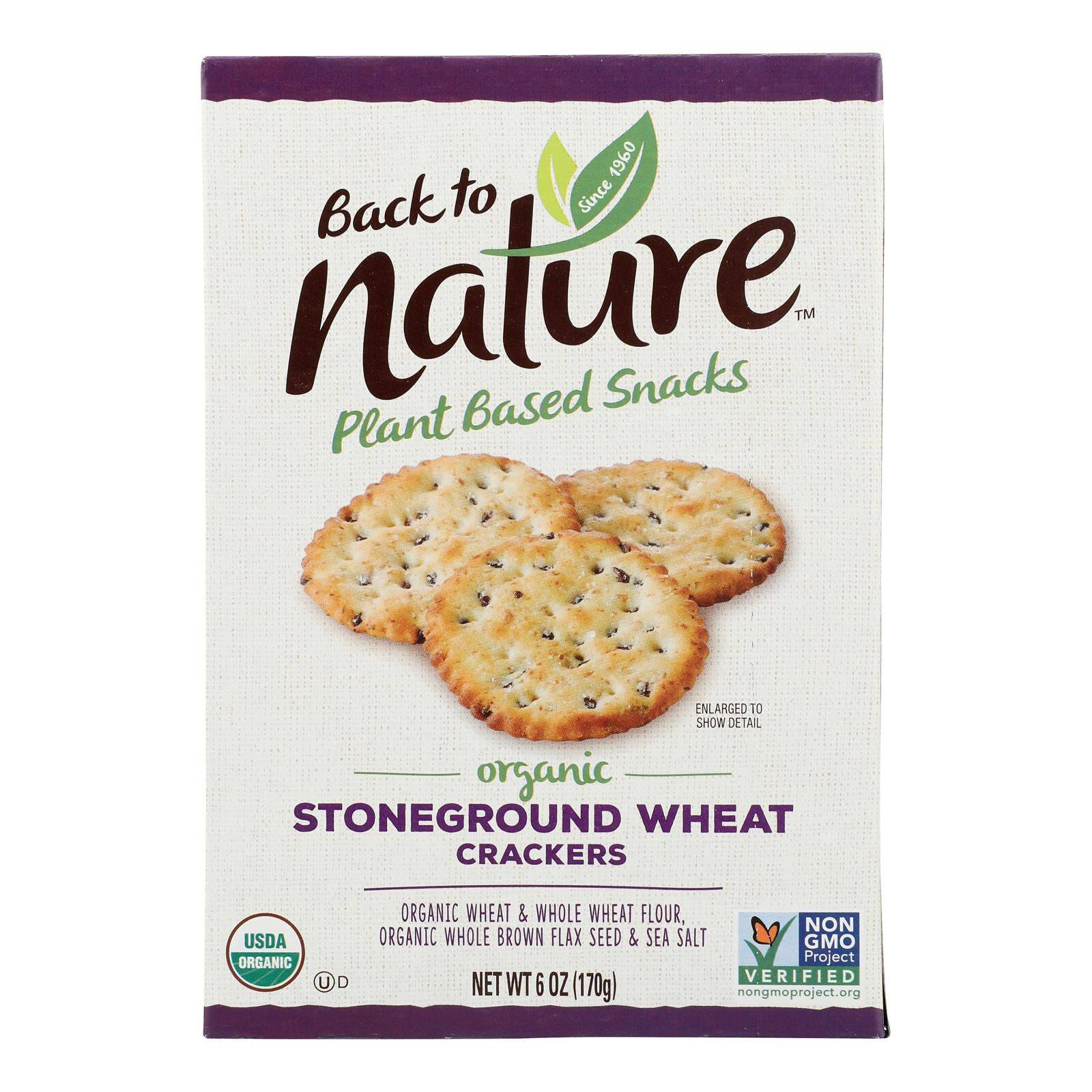 Crackers Organic Stoneground Wheat - Case Of 6 - 6 Oz