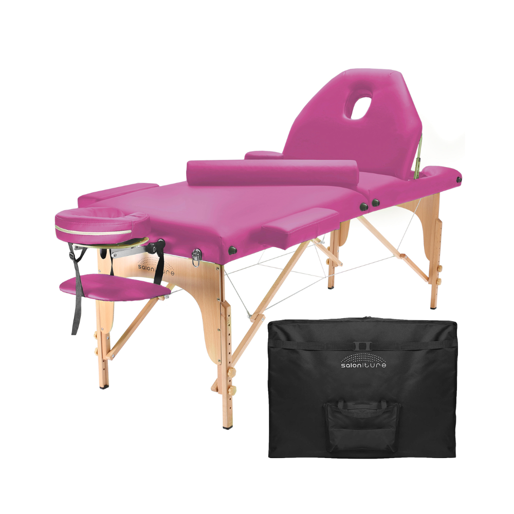 Portable Massage Table with Bolster and Tilt Backrest