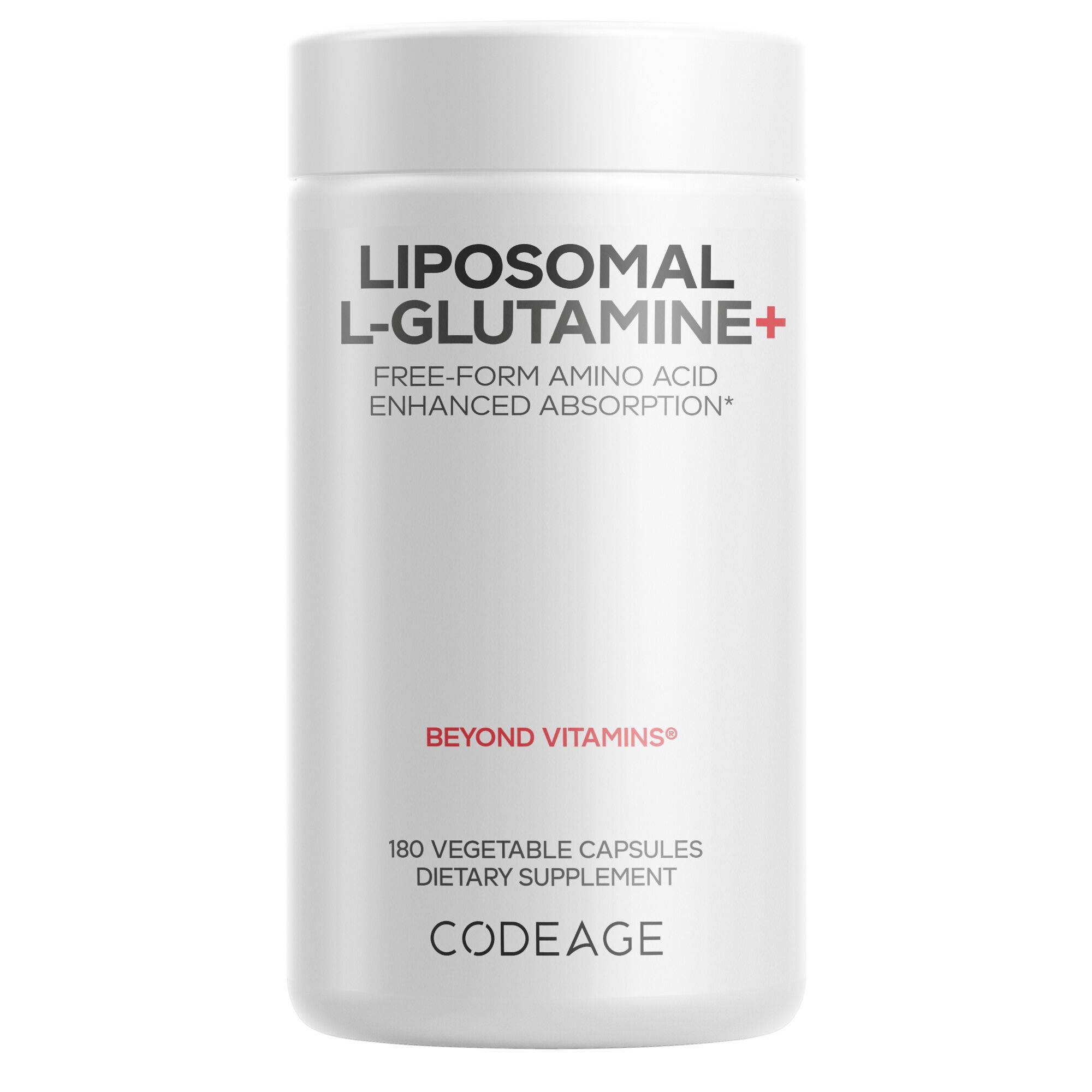 Liposomal L-Glutamine+ Free-Form Amino Acid - Enhanced Absorption Caps