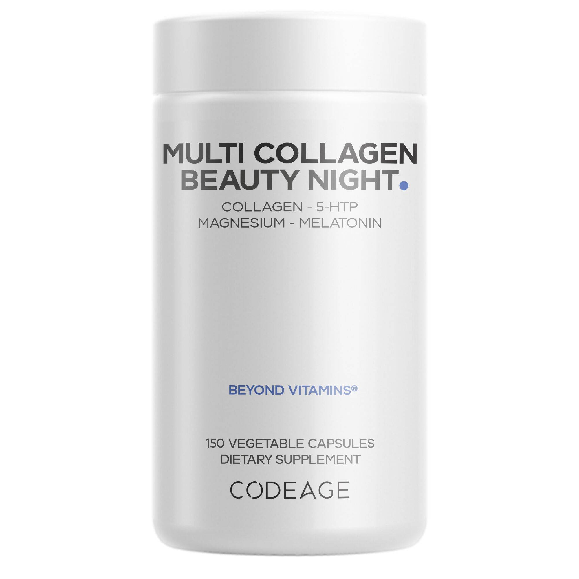 Multi Collagen Protein Beauty Night 5 HTP Magnesium Melatonin Vitamins