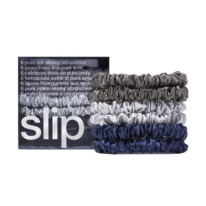 Pure Silk Skinny Scrunchies - Set of 6