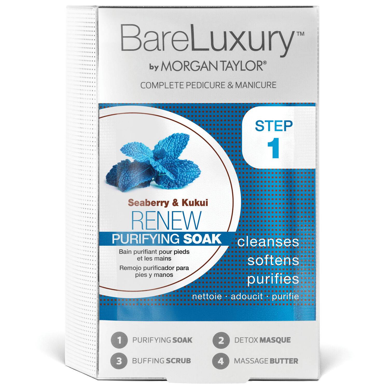 BareLuxury Renew Purifying Soak, Seaberry Kukui 4PK