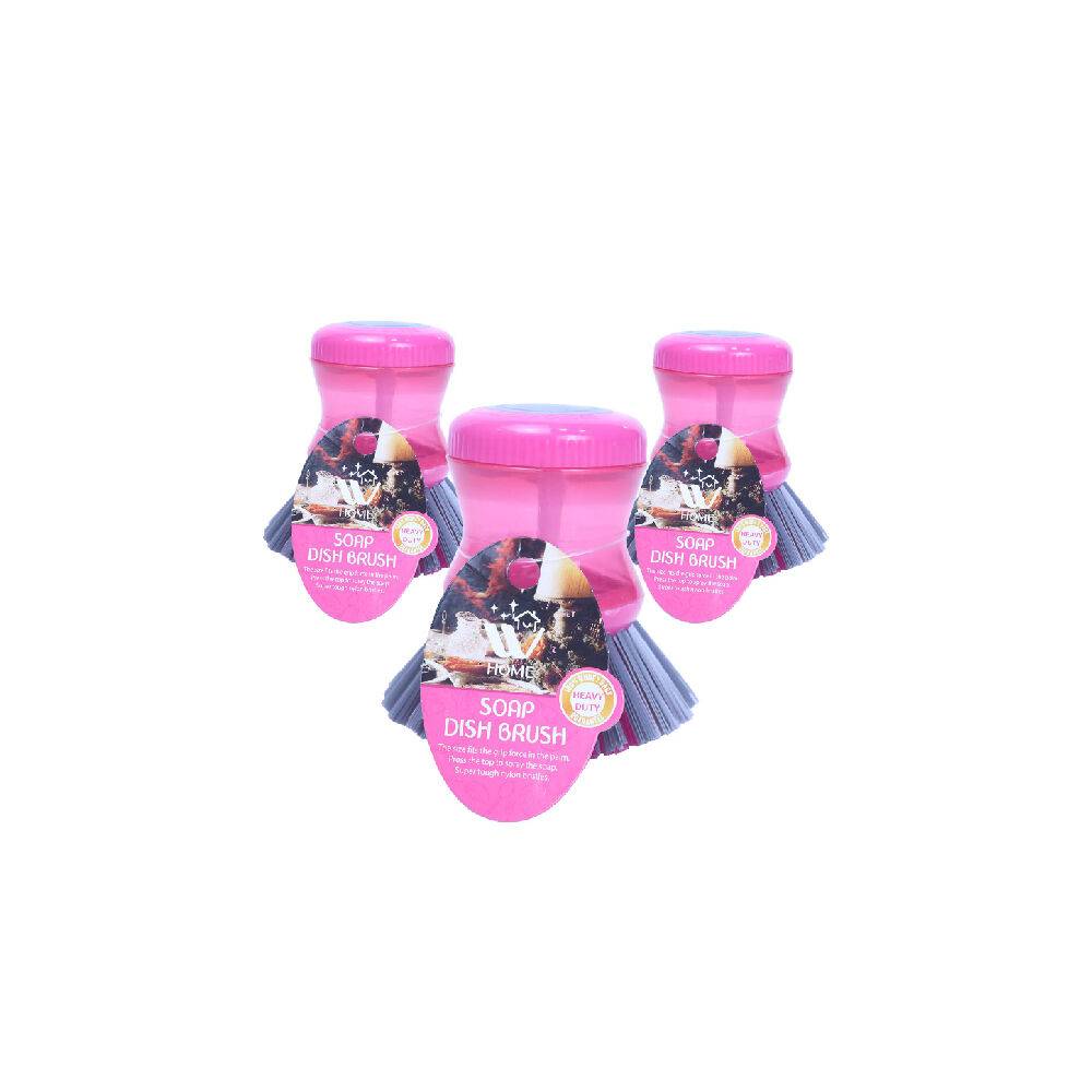 WBM Home Soap Dispensing Brush, Nylon Bristles Dish Wash Brush - 3 pk