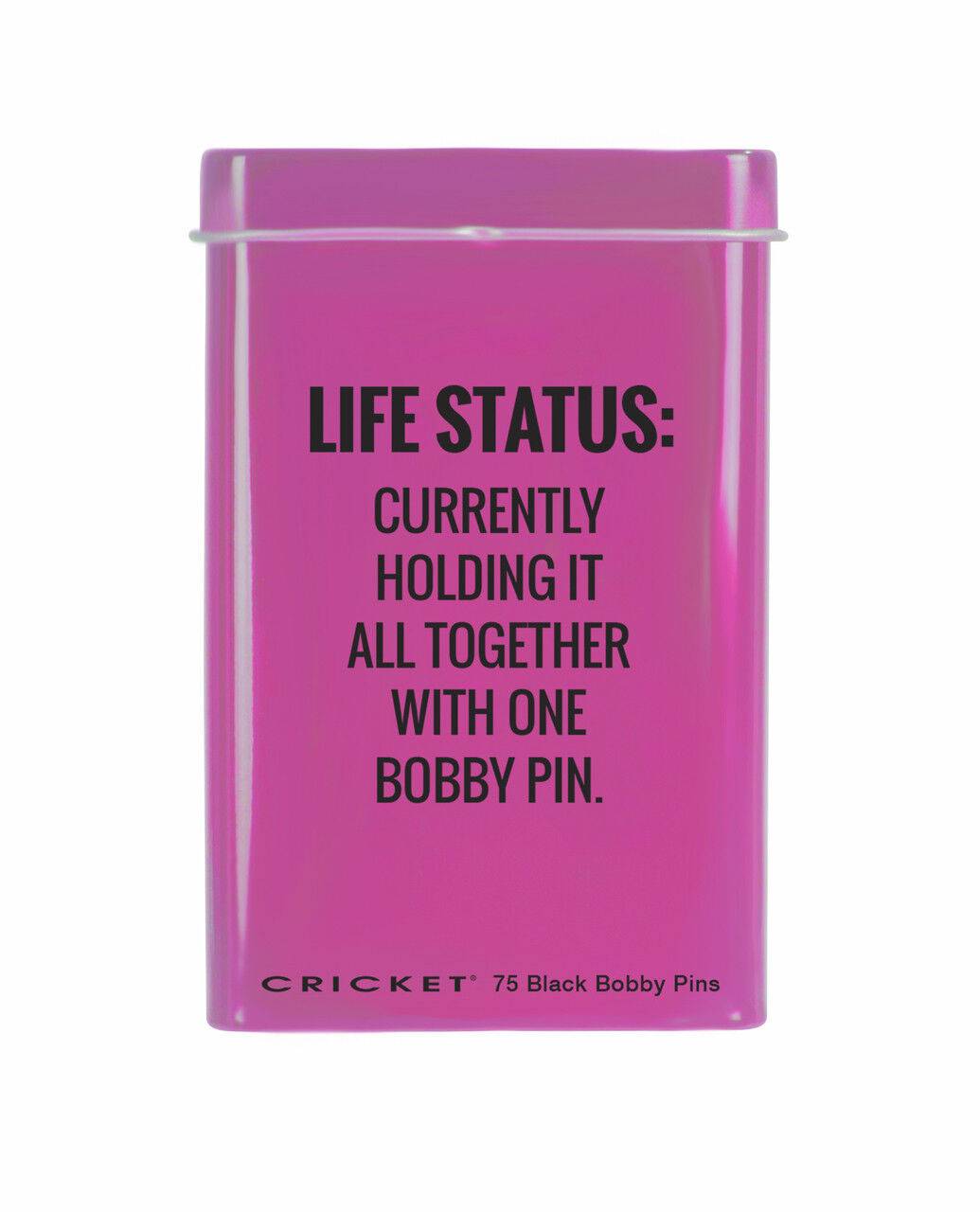 Life Status Hair Tin (75 Black Bobby Pins)