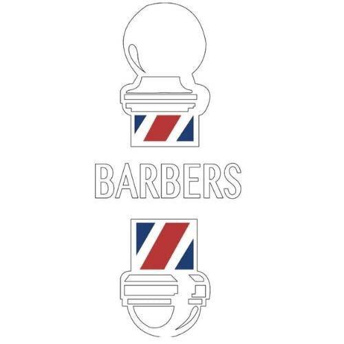 Modern Barber Pole Decal