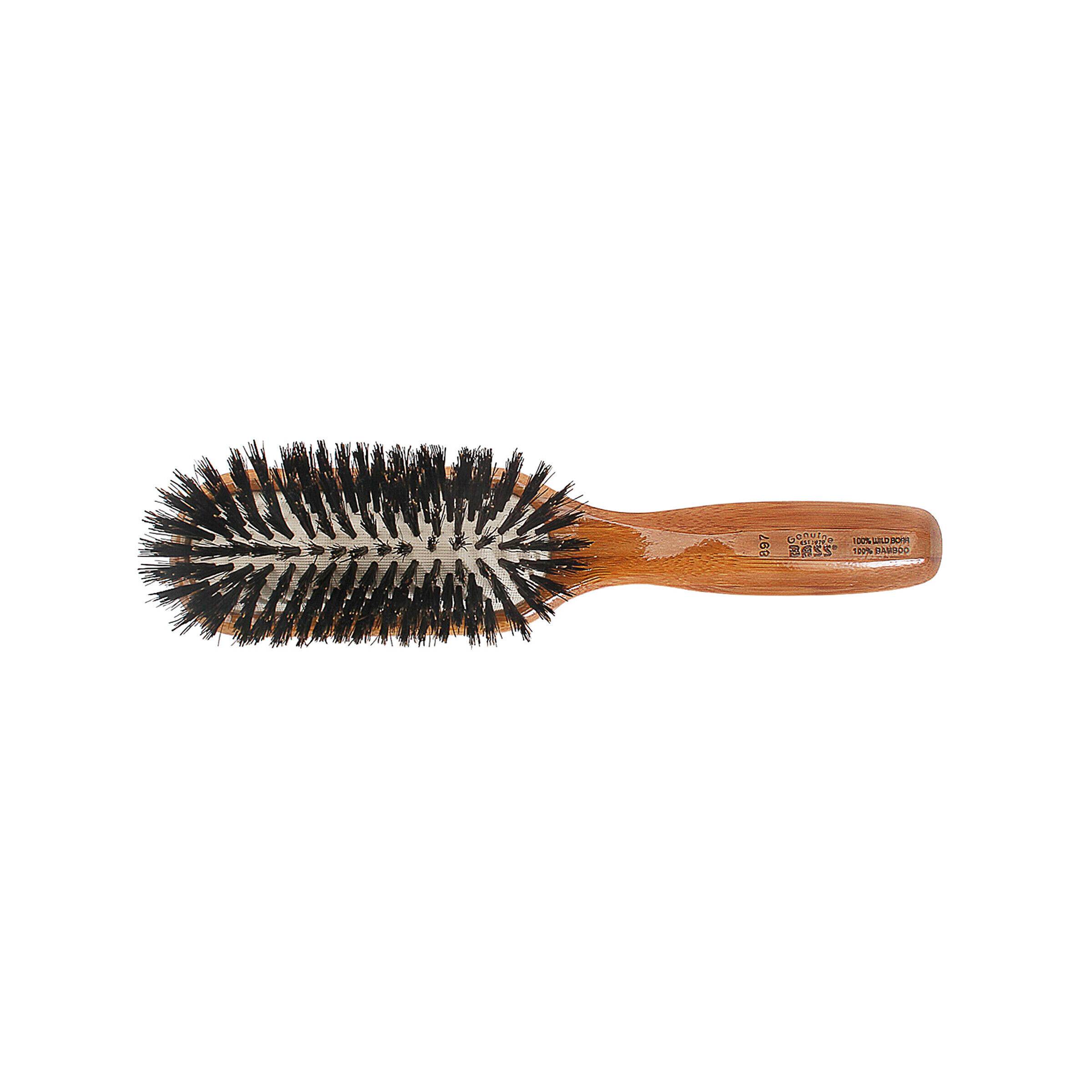 Shine&Condition Pure Natural Boar Bristle FIRM Bamboo Handle Md Paddle