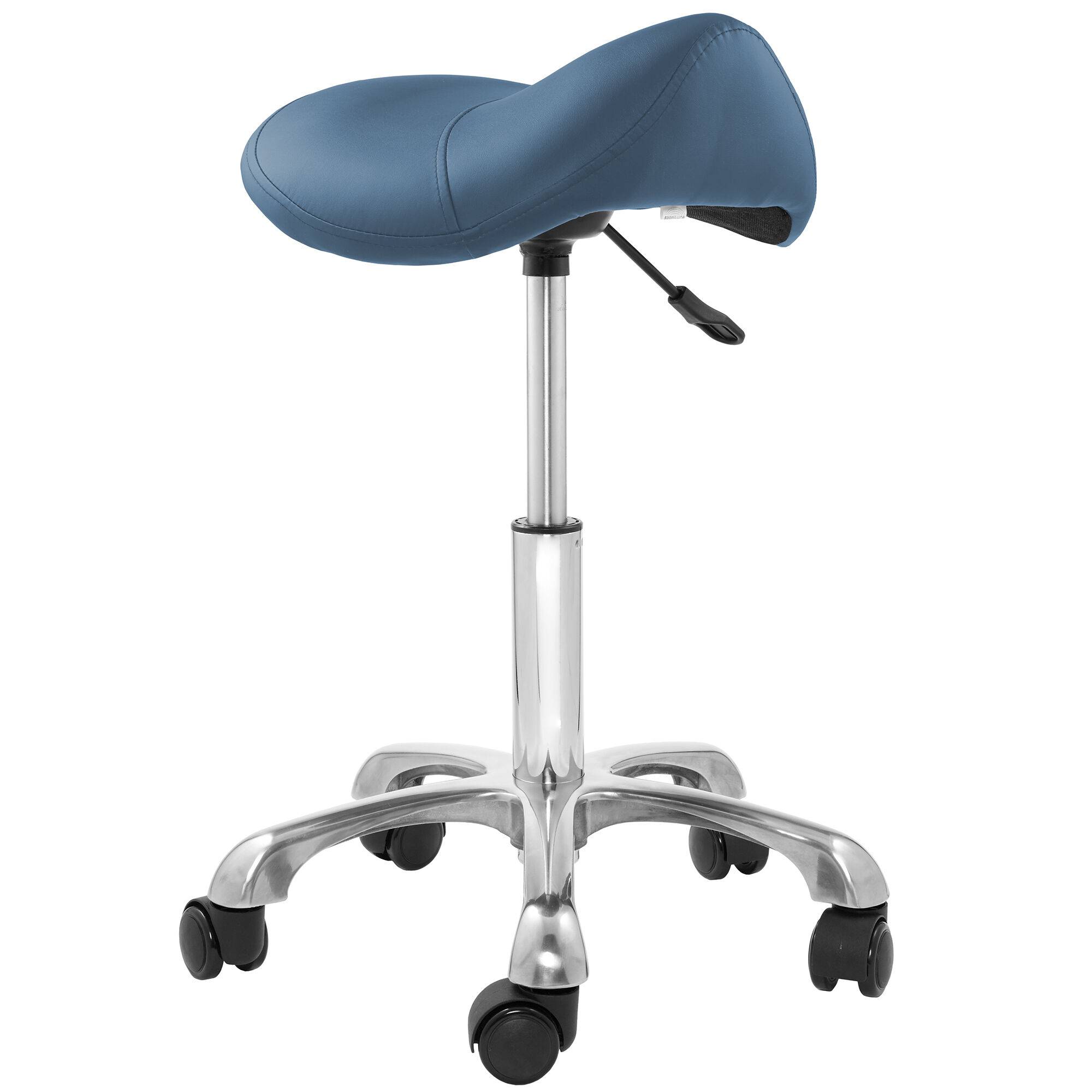 Hydraulic Adjustable Rolling Spa Saddle Stool Ergonomic Swivel Wheels