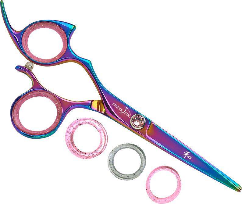 Left Hand Pro Plus Non-Swivel Rainbow Titanium Cutting Shear