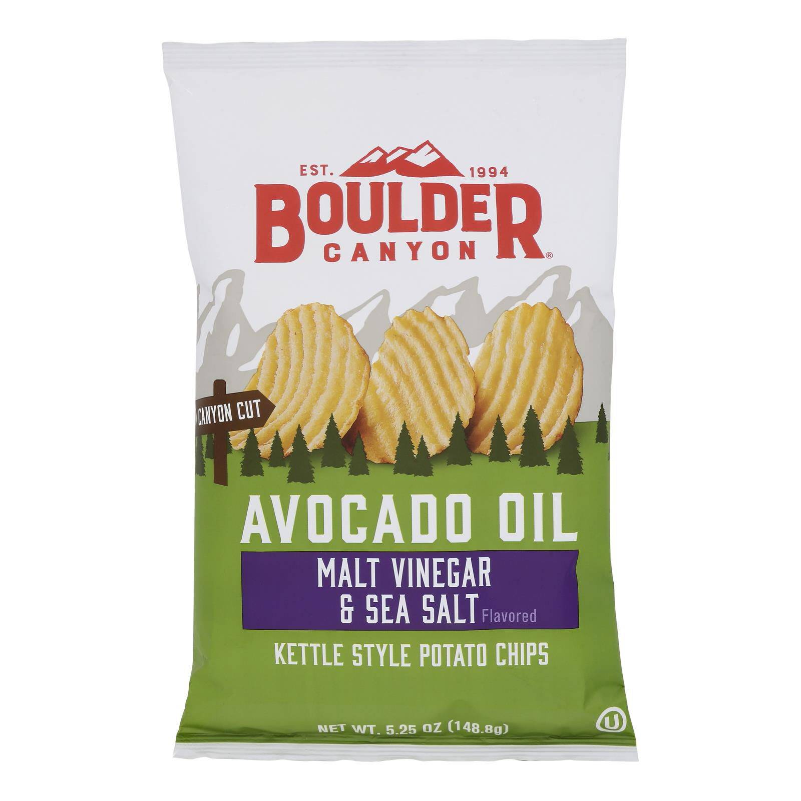 Kettle Chips - Malt Vinegar And Sea Salt - Case Of 12