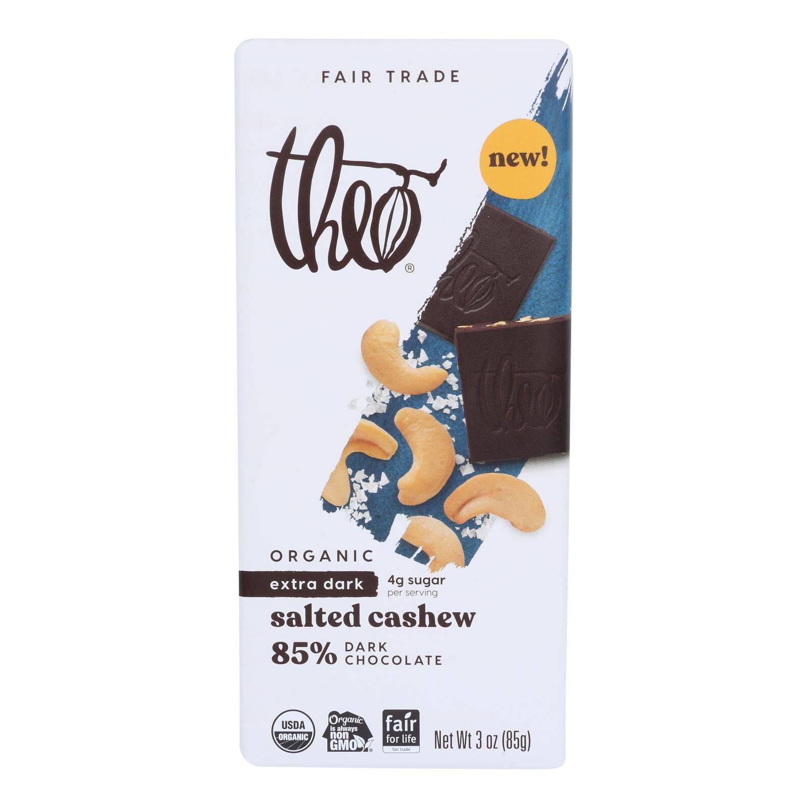 Bar Salted Cashew 85% - Case Of 12, 3 Oz