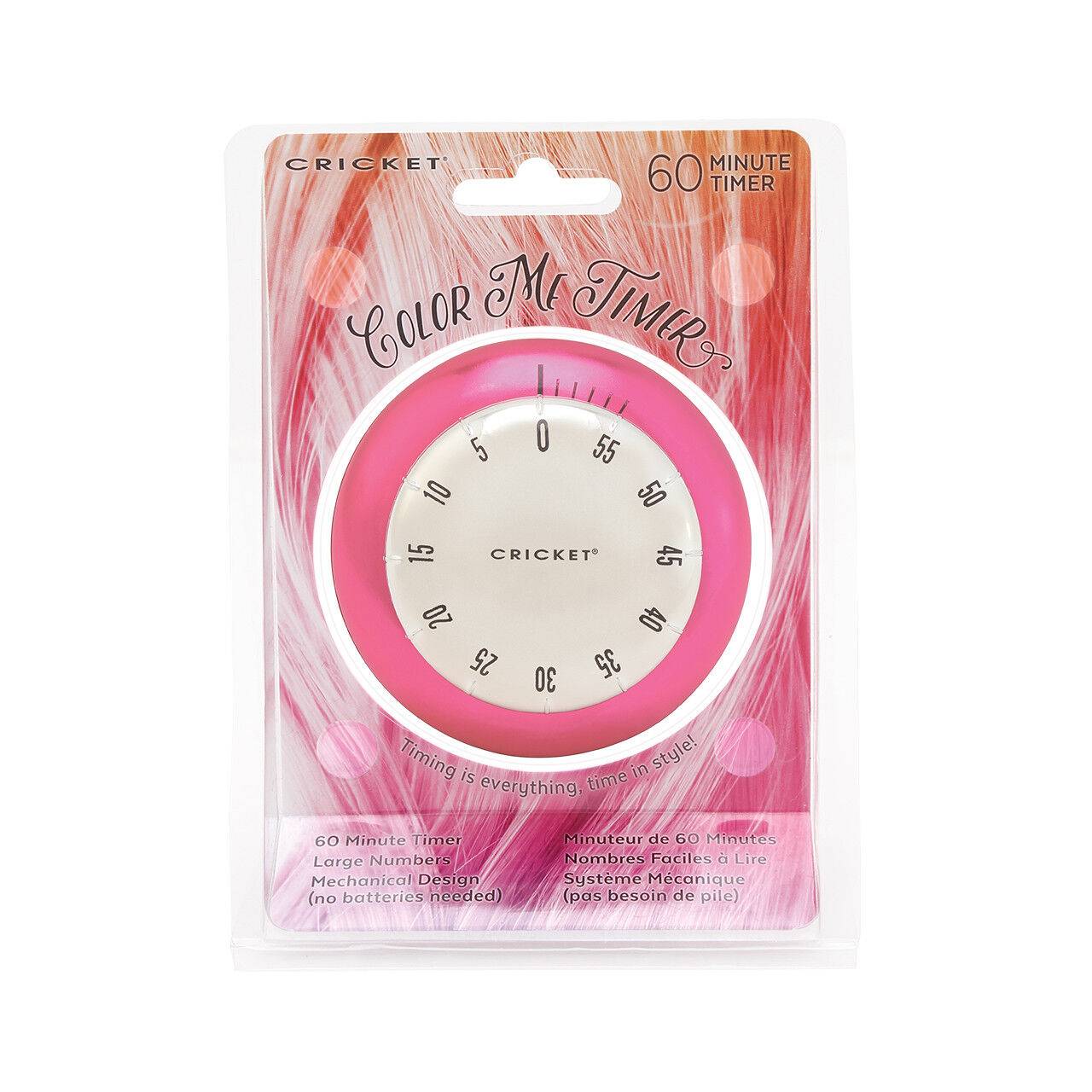 Cricket Color Me Timer Pink & Silver - 60 Minute - Classic Mechanical ...