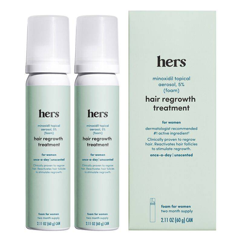 hair regrowth treatment minoxidil 5% topical foam 2 pack 4.22 fl oz