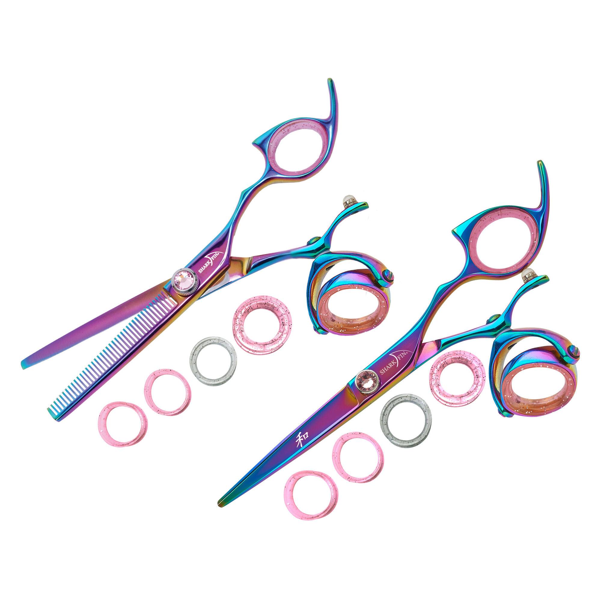 Right Hand 40 Tooth Blender Super Swivel Rainbow + Cutting Shear Set