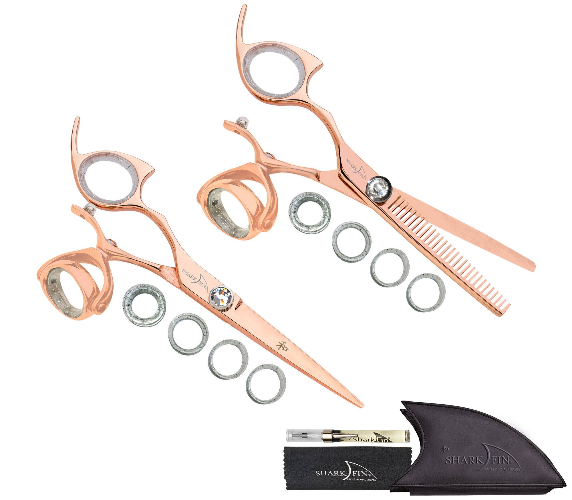 Left Hand 28 Tooth Super Swivel Rose Gold + Cutting Shear