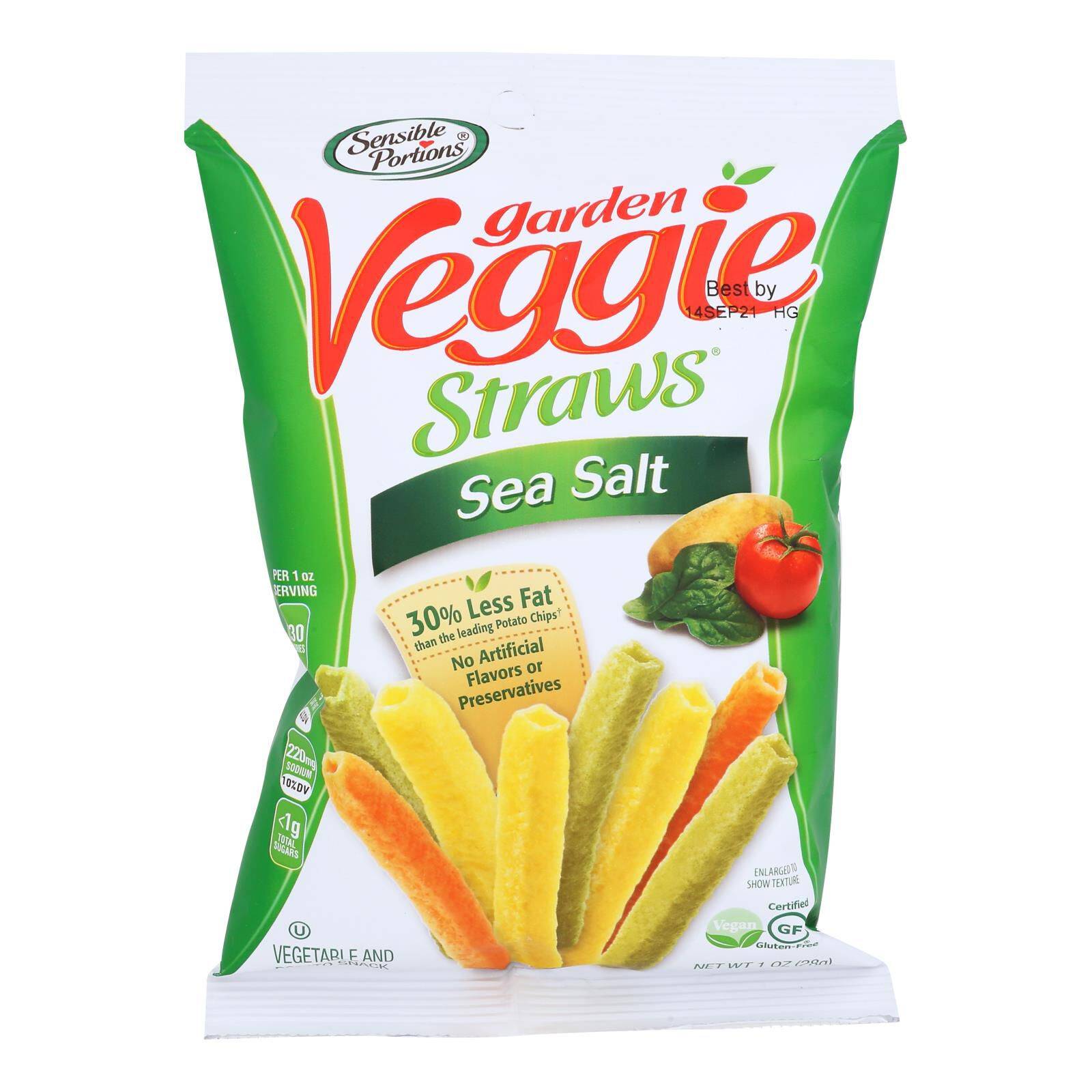 Sea Salt Garden Veggie Straws - Case Of 24, 1 Oz