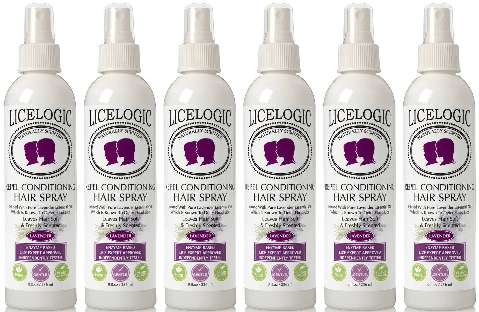 LiceLogic Repel Conditioning Hair Spray - Lavender - 6 Pack