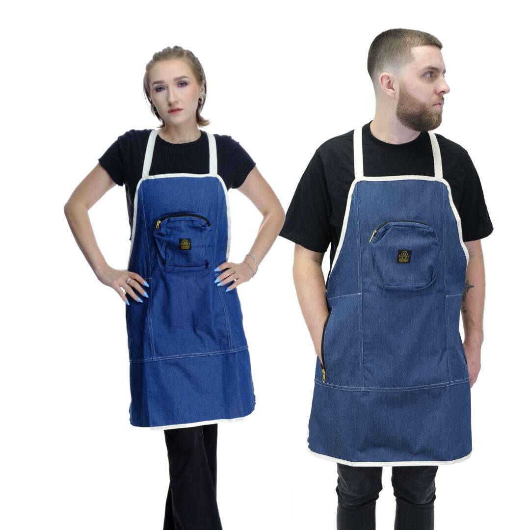 The "B.K." Denim Barber Apron