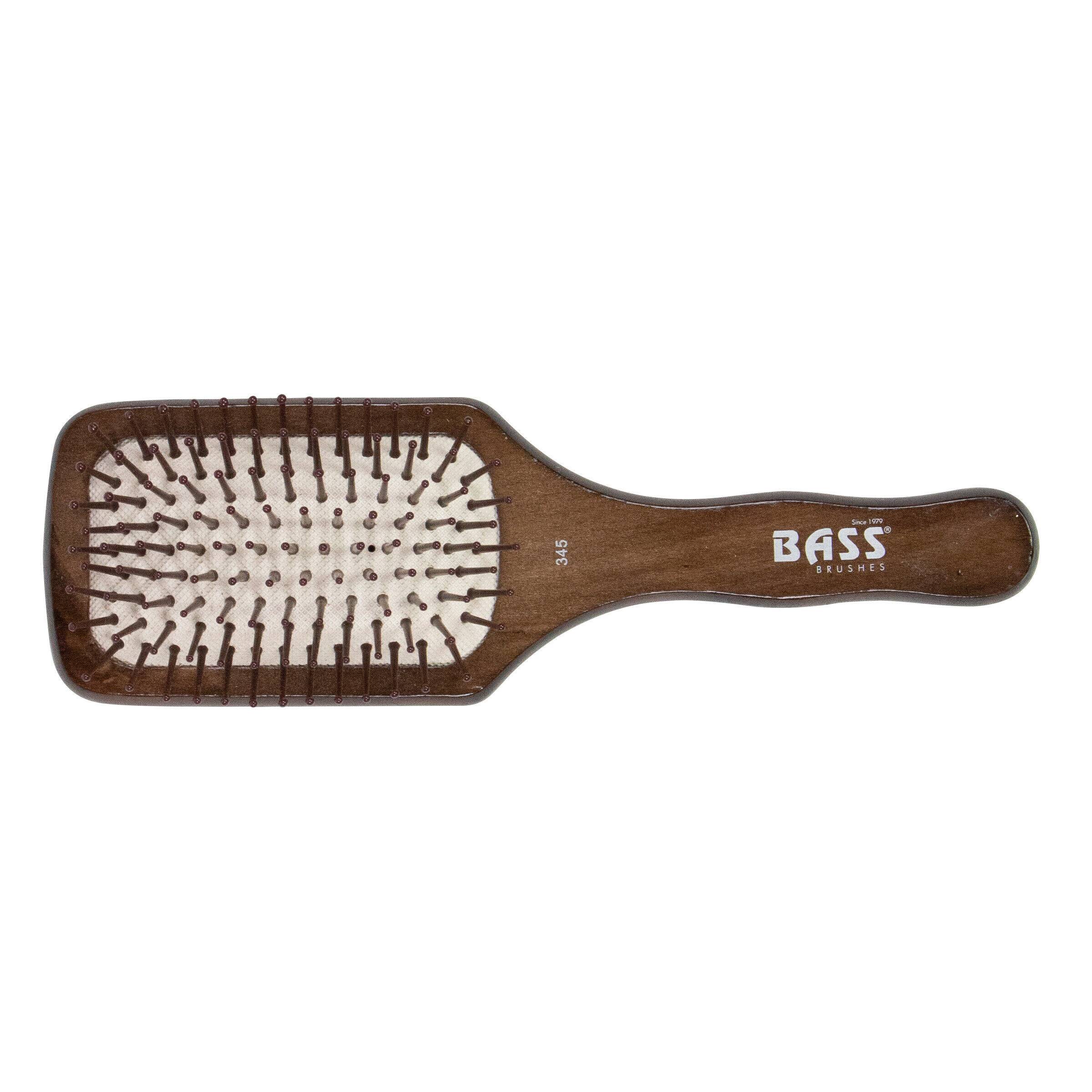 Style&Detangle Nylon Pin Solid Beech Wood Handle Small Paddle