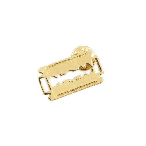 Gold Razor Blade Lapel Pin