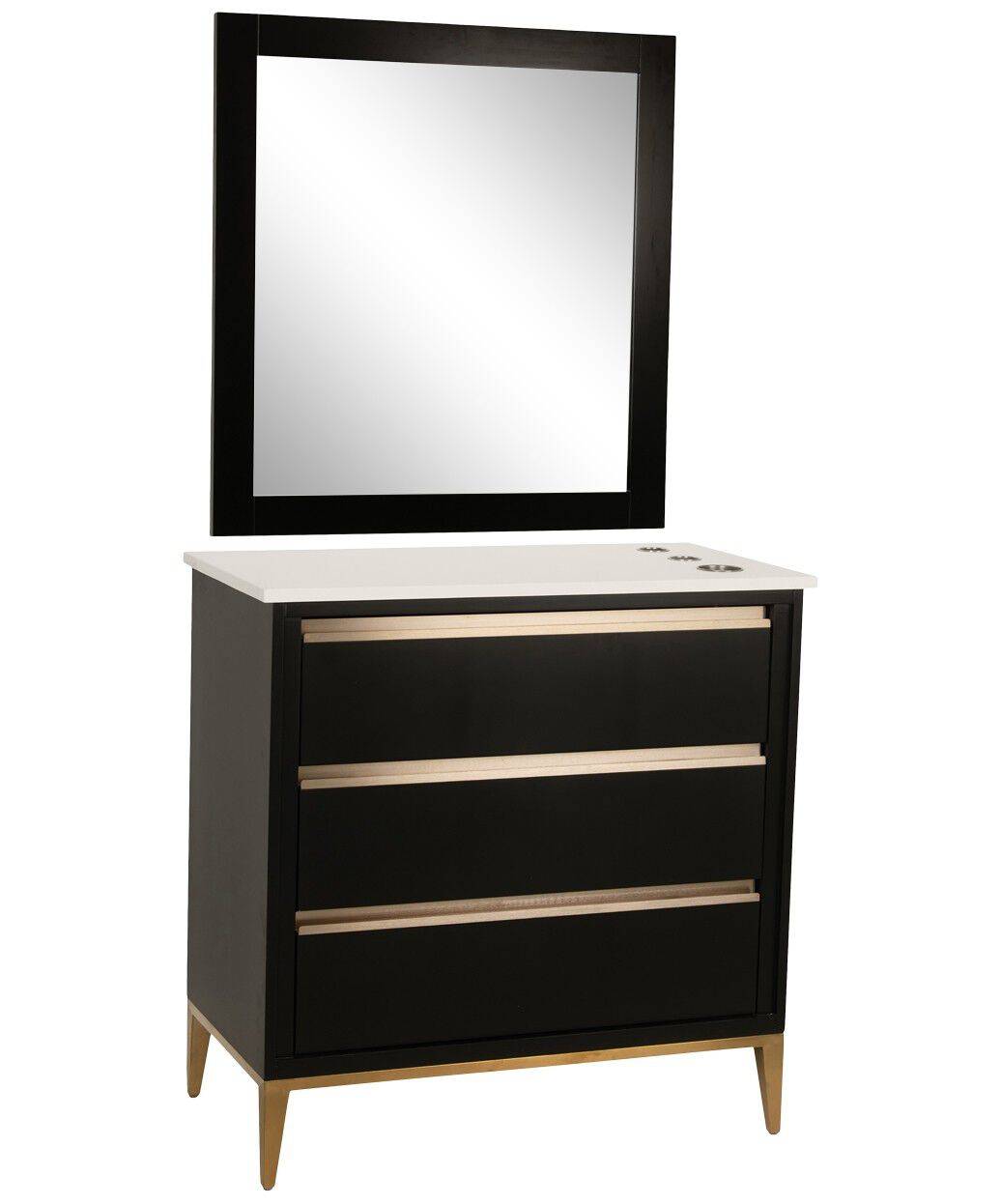 Ventura 36" Black Vanity Station & Mirror