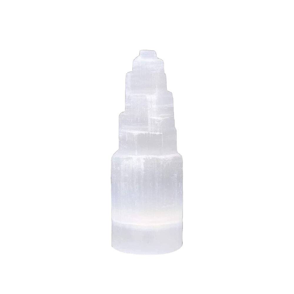 Himalayan Glow Selenite Crystal Skyscraper Tower
