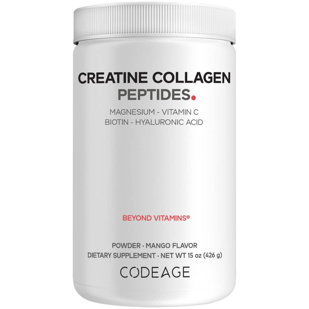 Creatine Collagen Peptides Magnesium Hyaluronic Acid Mango Flavor