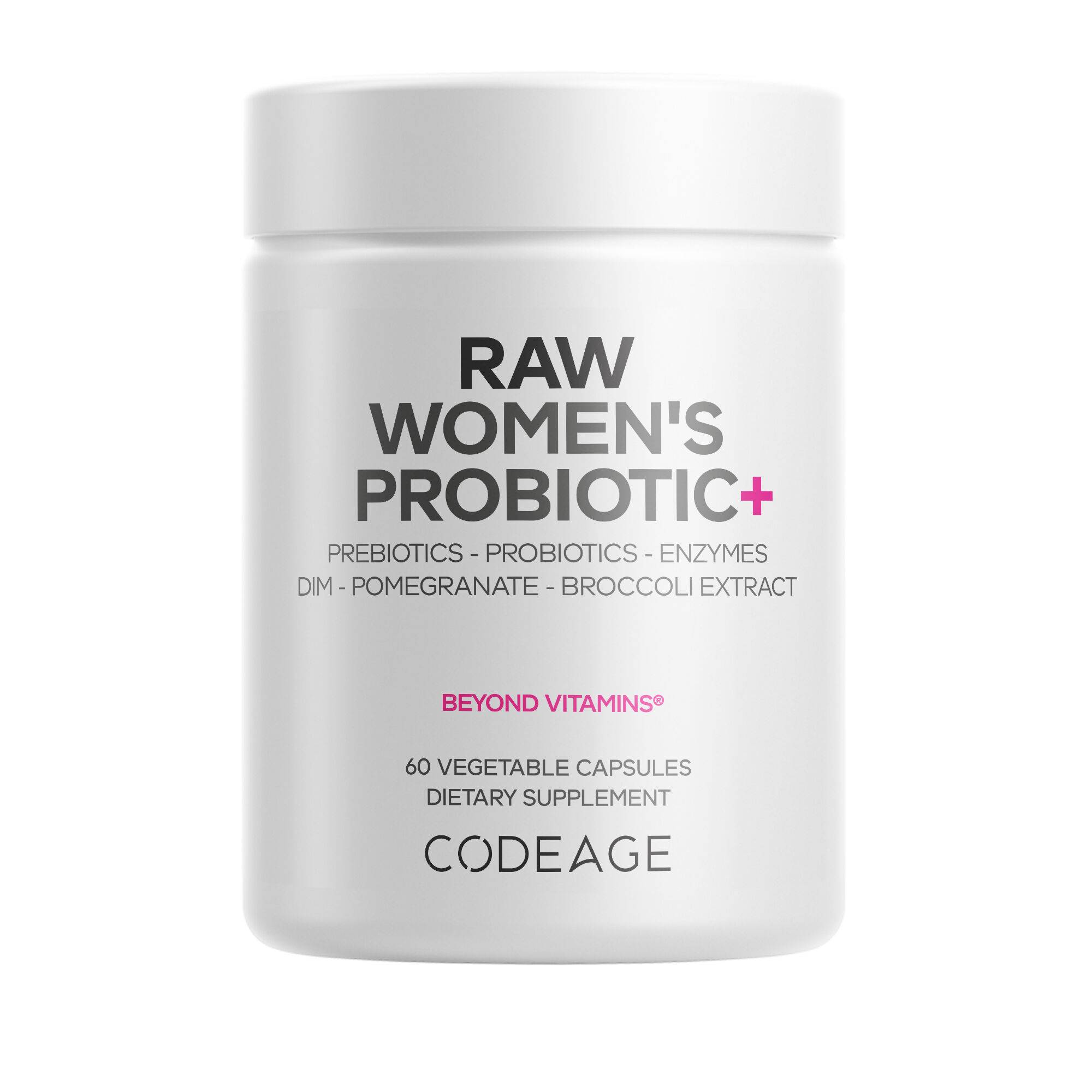 Raw Women&rsquo;s Probiotic+ Supplement - Digestive Enzymes, Herbal Extracts