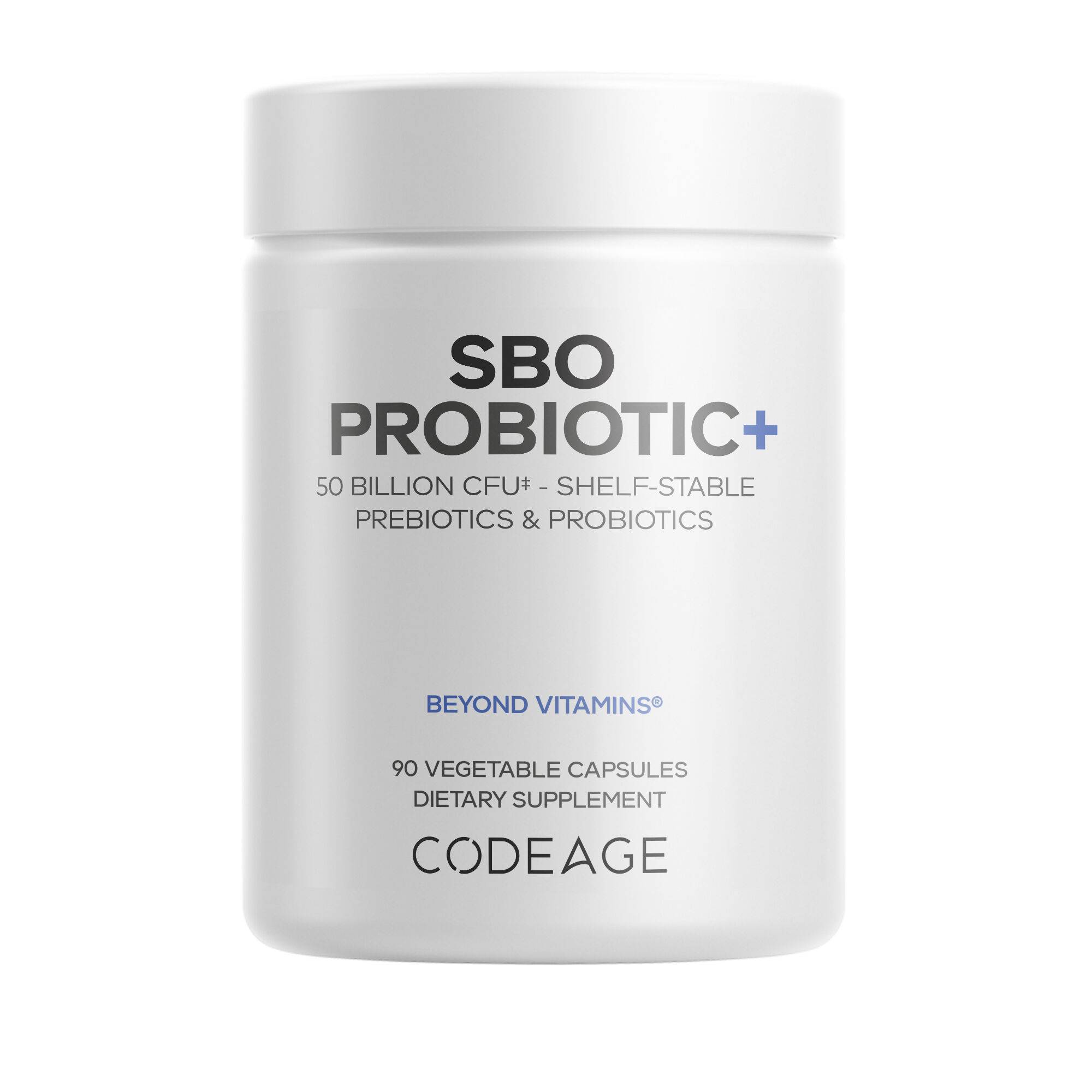 SBO Probiotics, 50 Billion CFUs - Shelf Stable Prebiotics & Probiotics