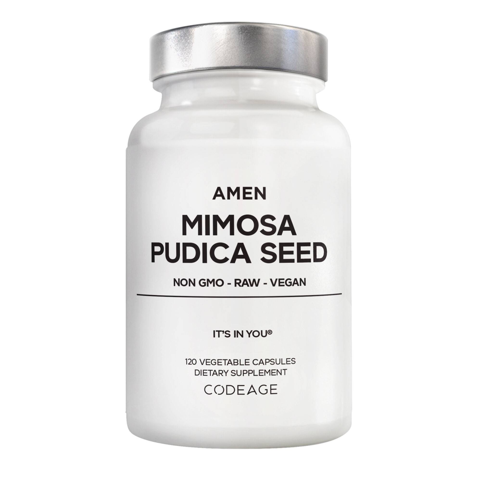 Amen Organic Mimosa Pudica Seeds Fat Soluble Dietary Supplement Vegan