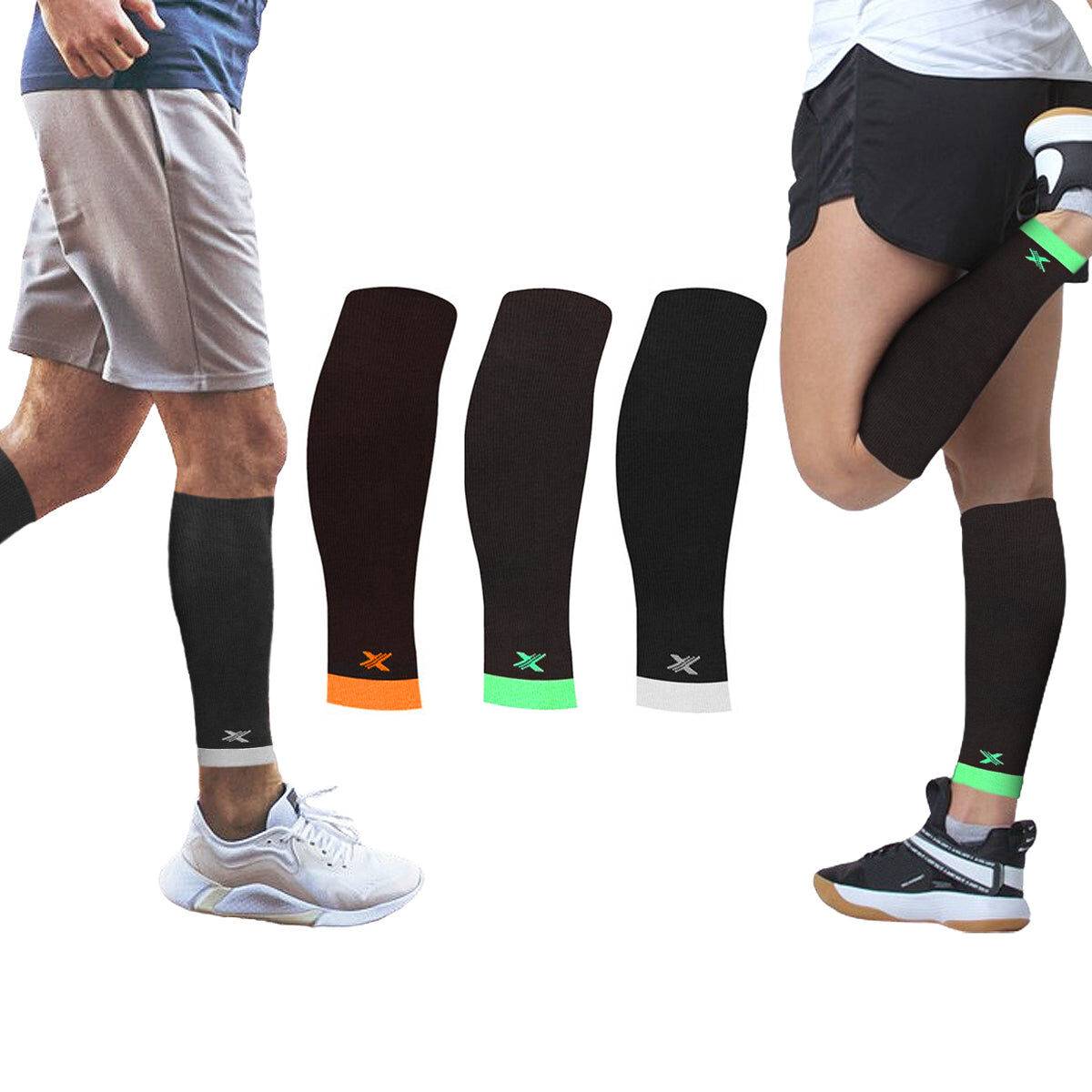 Elite Lightweight Support & Pain Relief Calf Compression Sleeves, 3pk