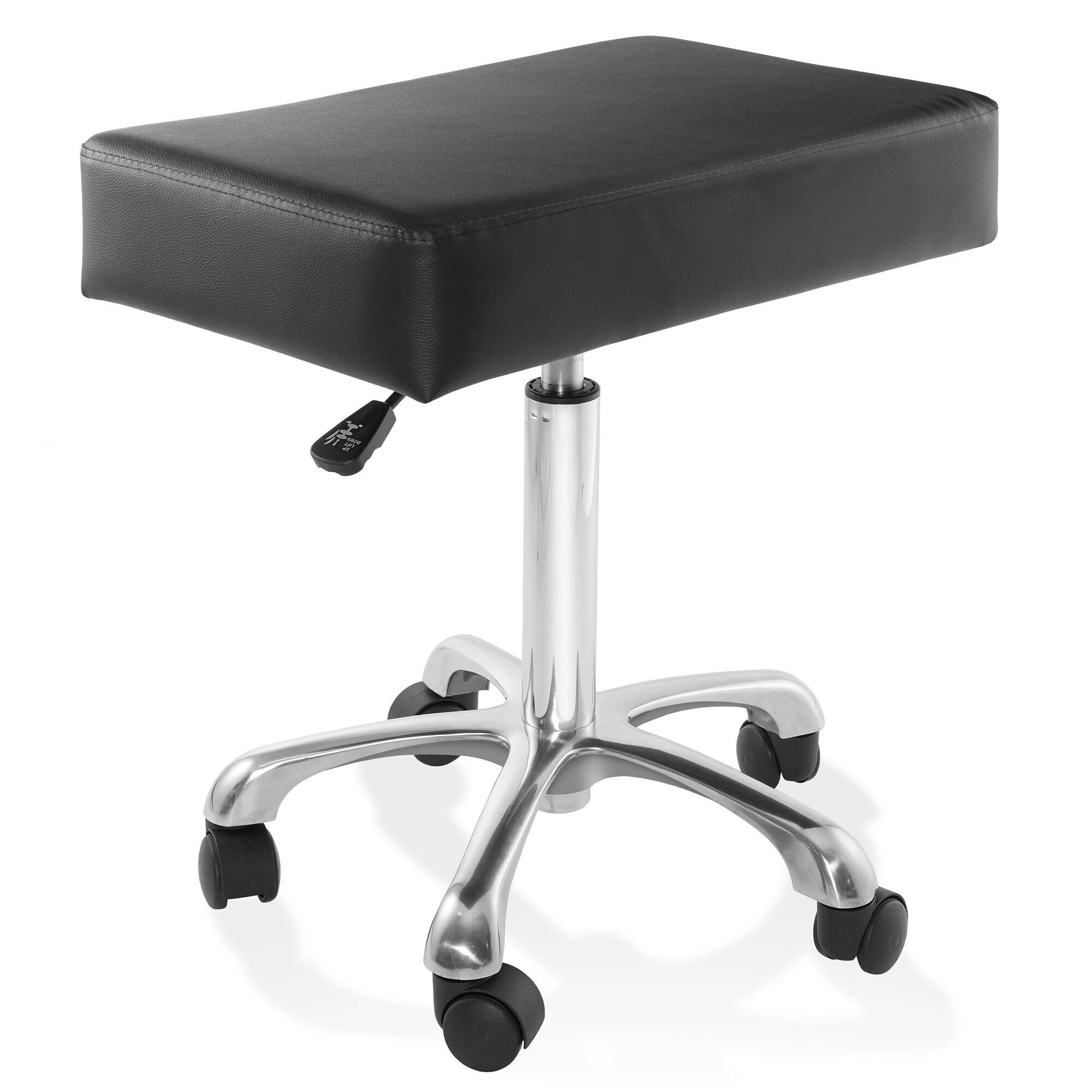 Rolling Adjustable Hydraulic Salon Stool with Large Seat for Spa