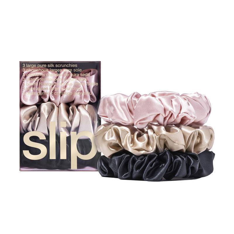 Pure Silk Large Scrunchies - Set of 3