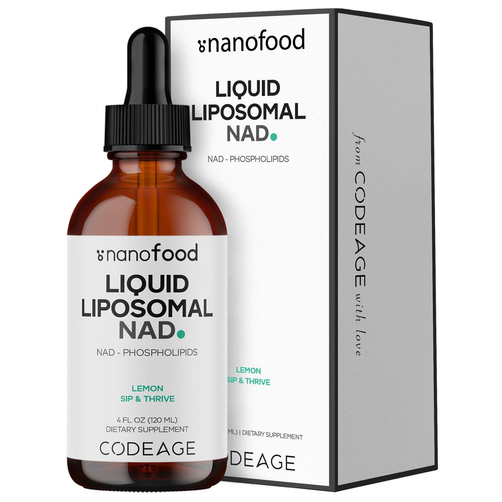Nanofood Liquid Liposomal NAD+ Nicotinamide Adenine Dinucleotide