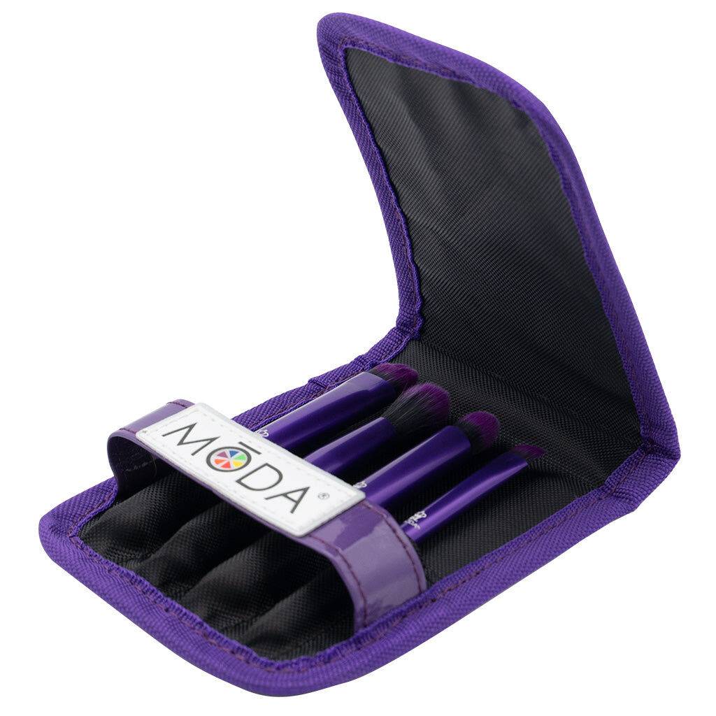 Mini 5pc Purple Travel Eye Makeup Brush Kit