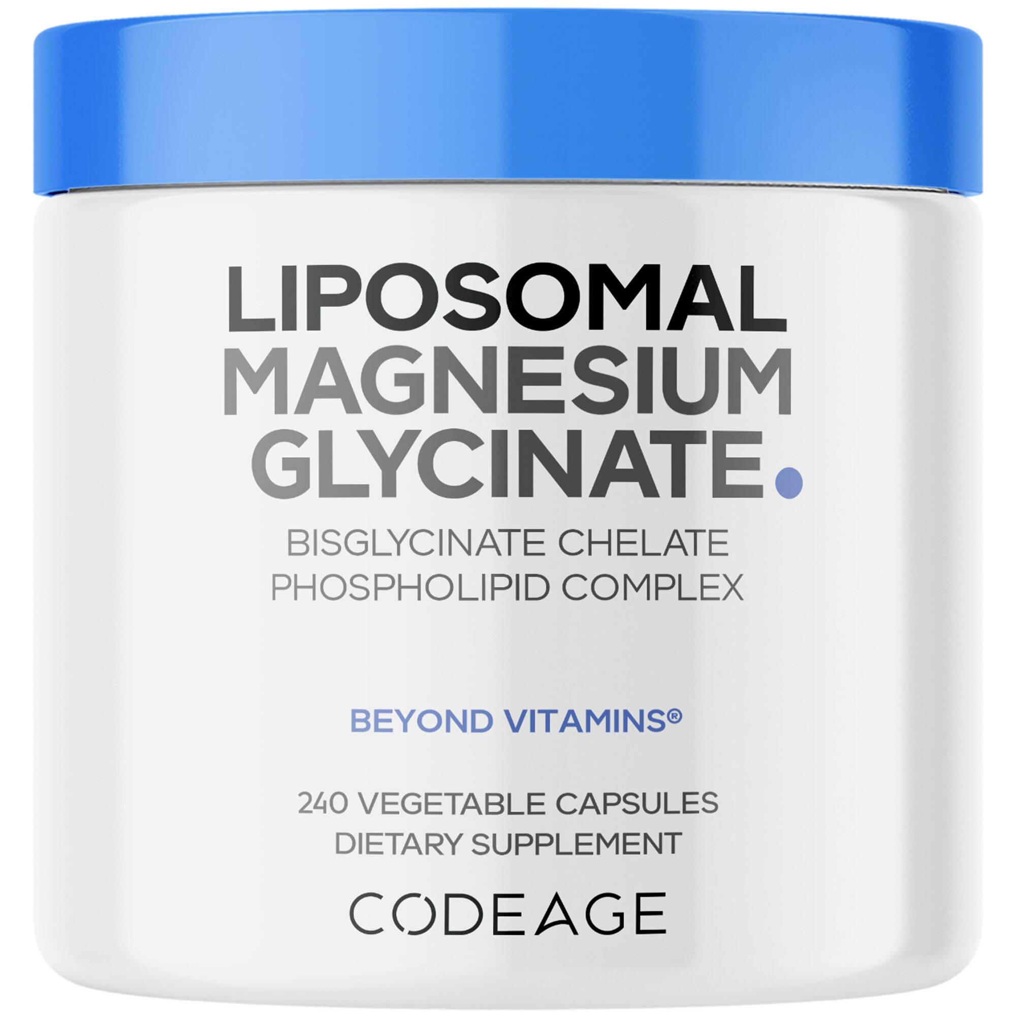 Liposomal Magnesium Glycinate Bisglycinate Chelate Phospholipid Caps