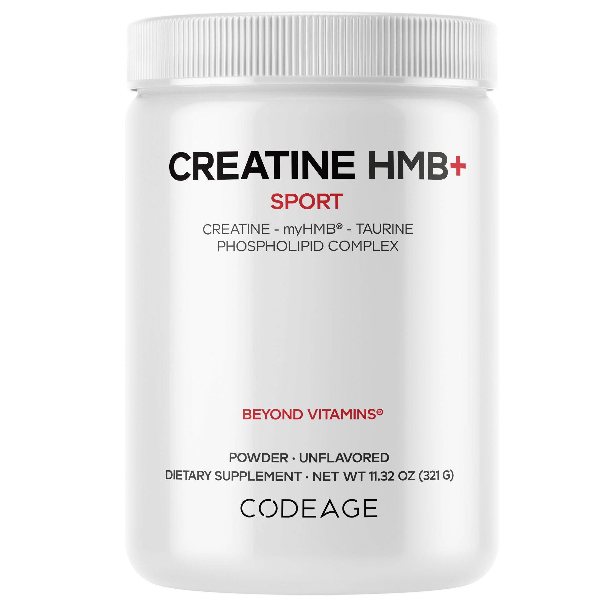 Creatine HMB+ Powder - Sports Support Supplement - Taurine, Vitamin D3