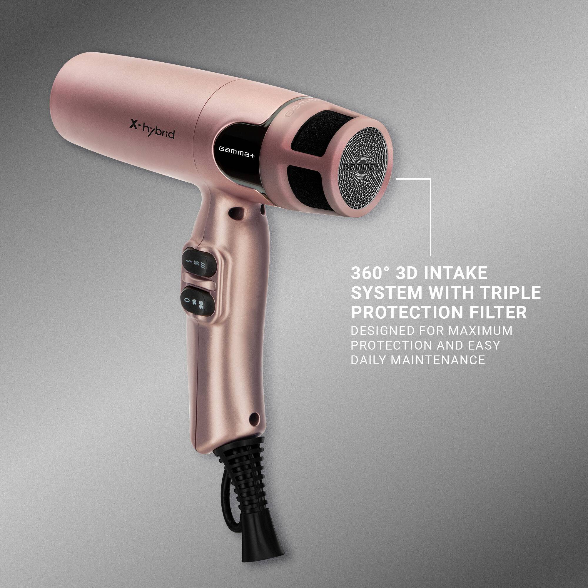 GAMMA+ X-Hybrid Professional Hair Dryer Lightweight 10.6 oz, Ionic