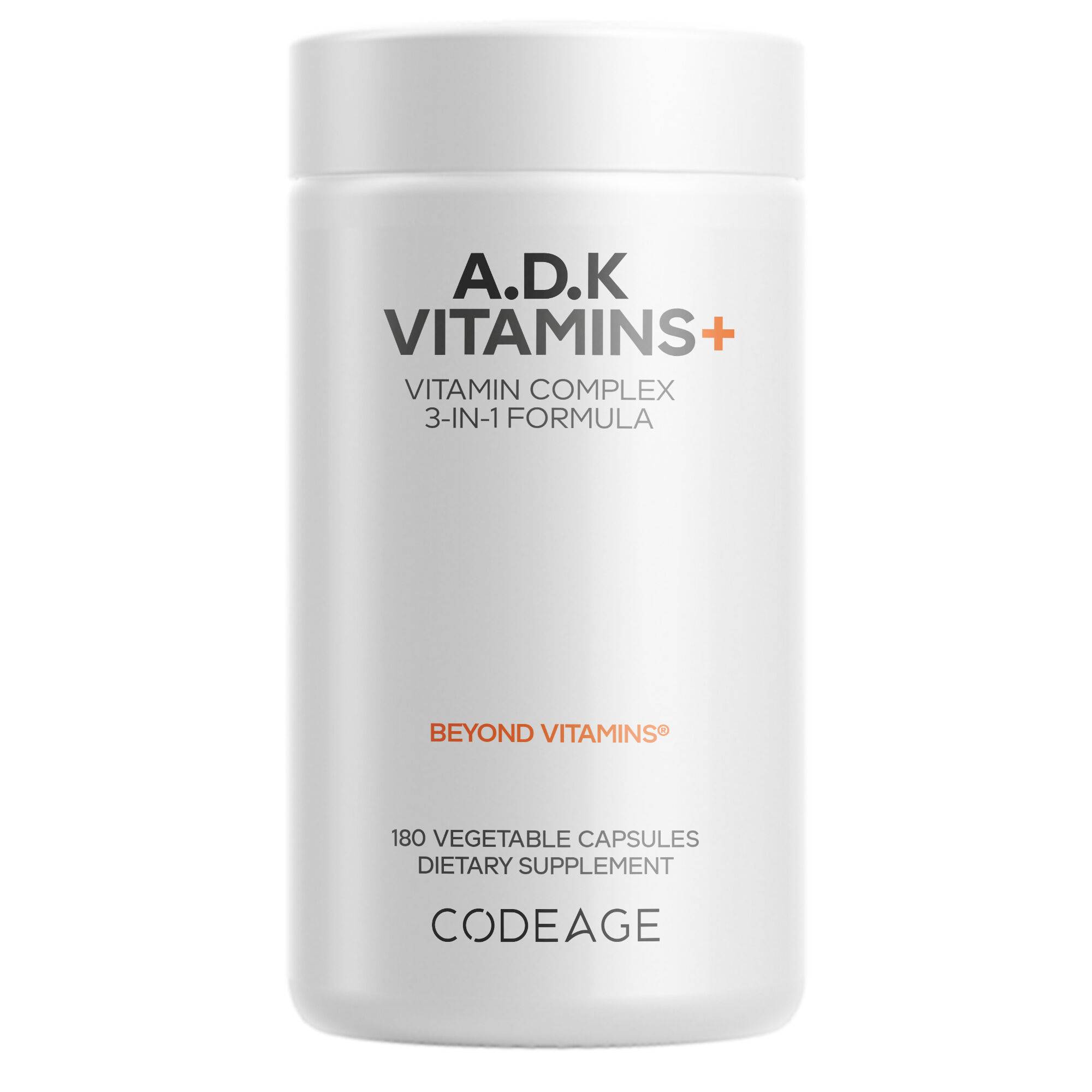 ADK Vitamins+ Supplement Essential Vitamin Complex 3-IN-1 Formula