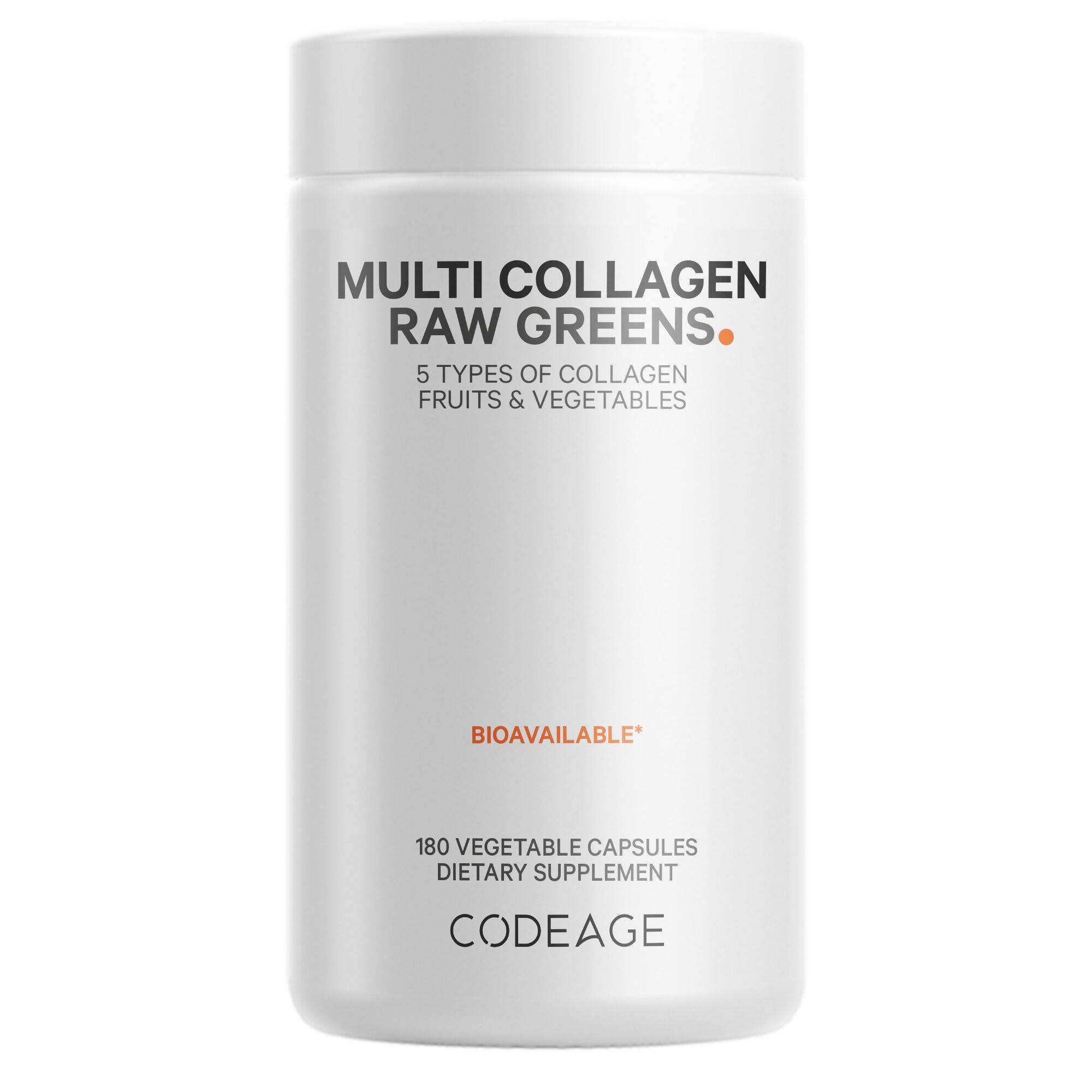 Multi Collagen Protein+ Organic Raw Greens Superfood Capsules AllinOne