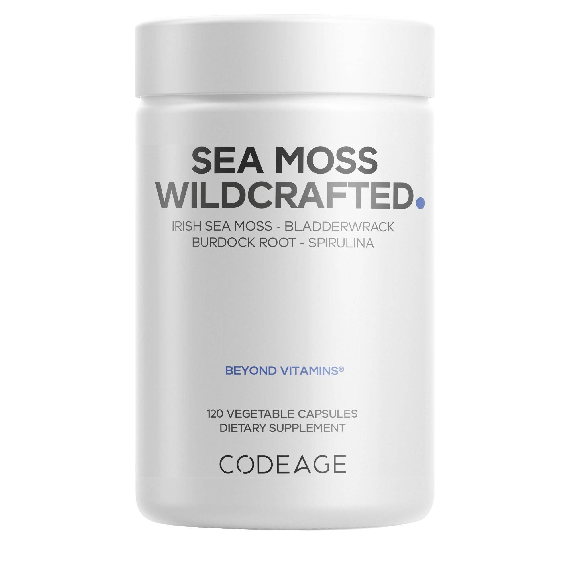 Raw Wildcrafted Irish Sea Moss Supplement Spirulina Bladderwrack Vegan
