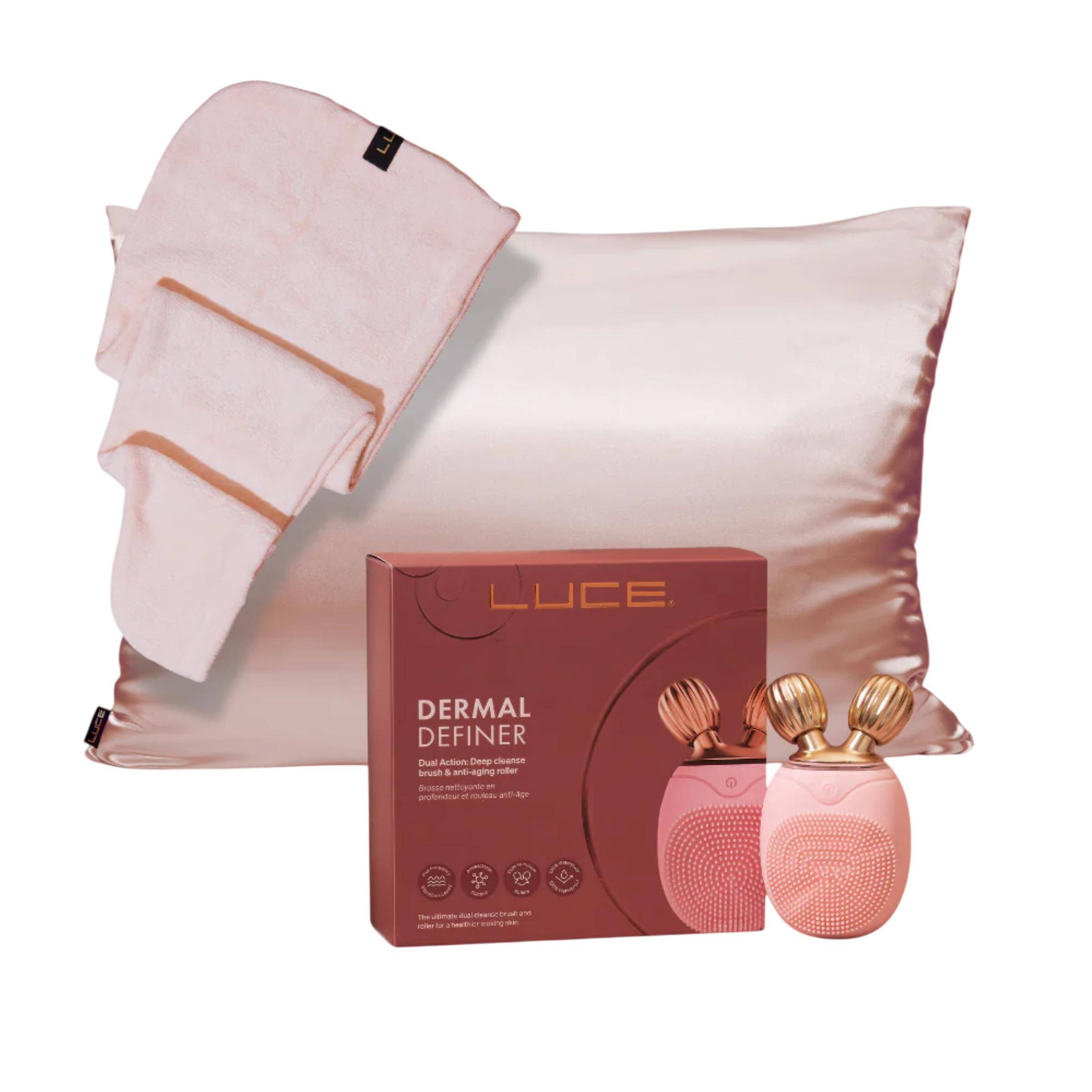 Dream Facial Brush, Roller, Pillowcase & Head Wrap Bundle