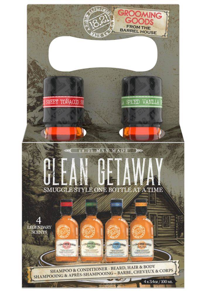 Clean Getaway: 4 Piece Travel Wash Set Kit