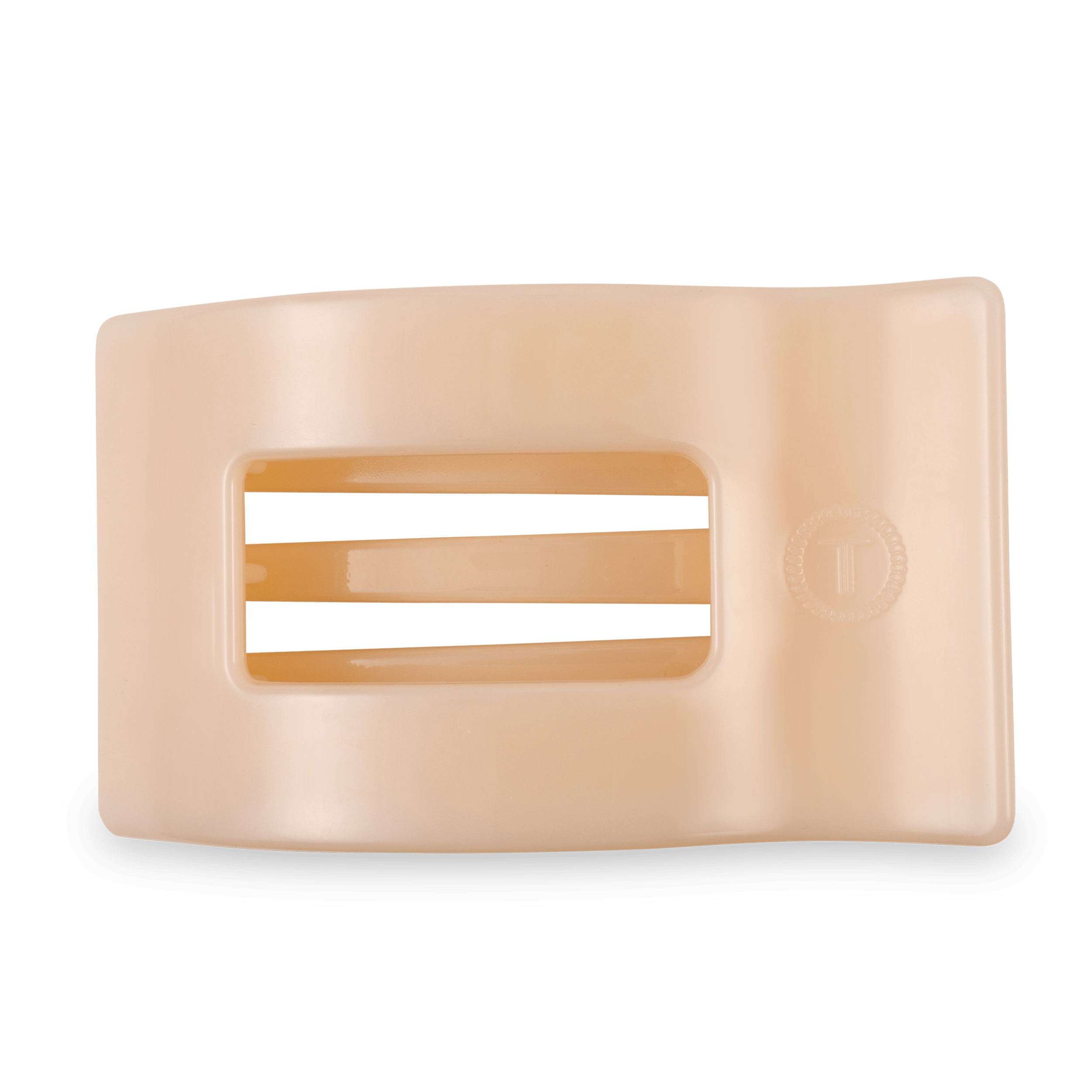 Almond Beige Flat Rectangle Hair Clip