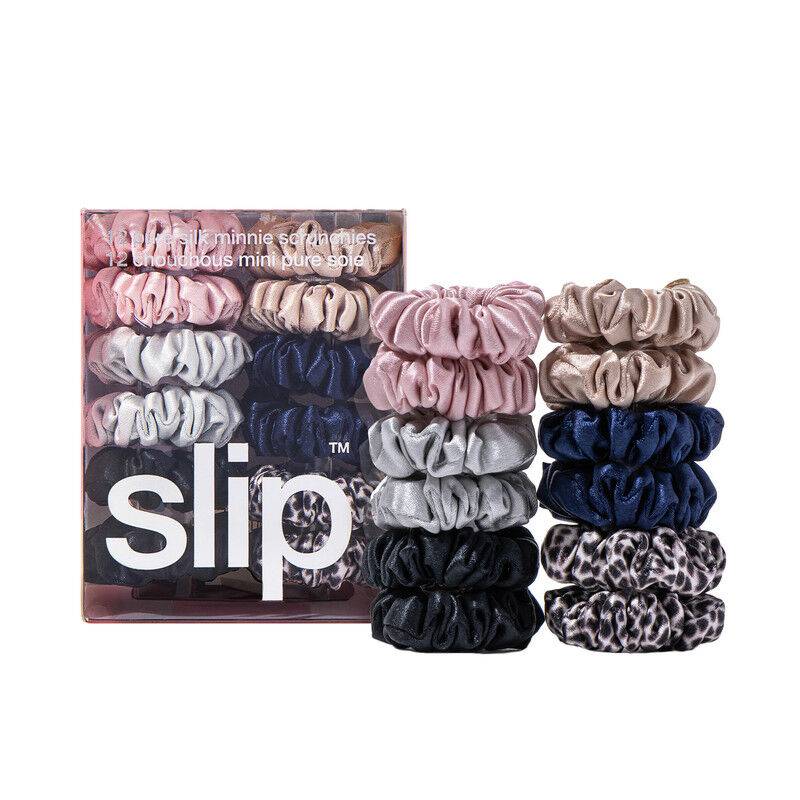 Pure Silk Minnie Scrunchies - Set of 12