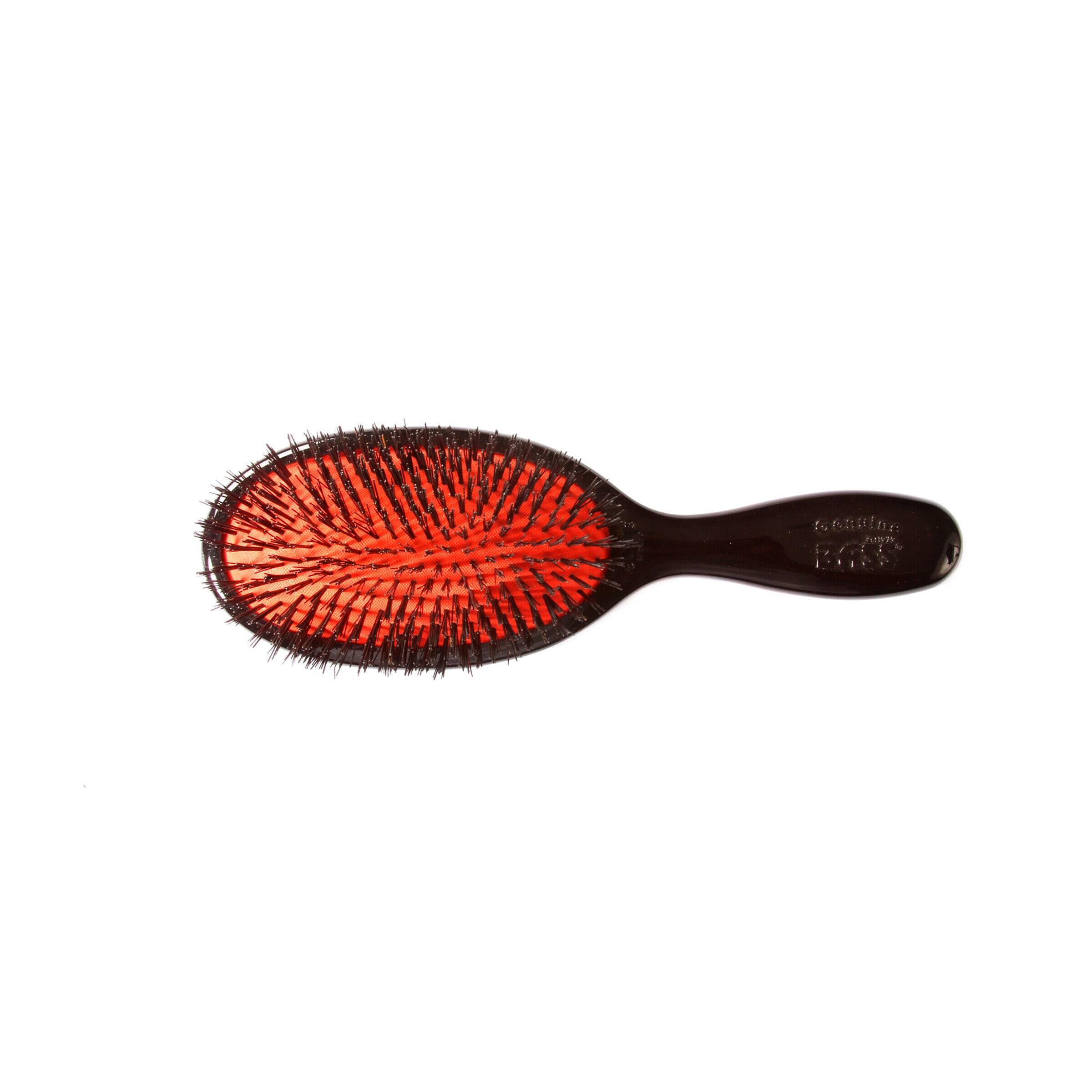 Elite Shine&Condition 100% Natural Bristle FIRM Acrylic Handle Md Oval